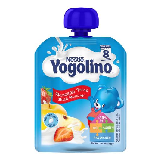 YOGOLINO POUCHE MANZANA FRESA ,100GR NESTLE YOGOLINO