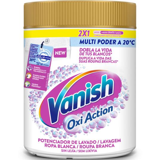 POTENCIADOR DE LAVADO ROPA BLANCA 2X1, 800GR VANISH