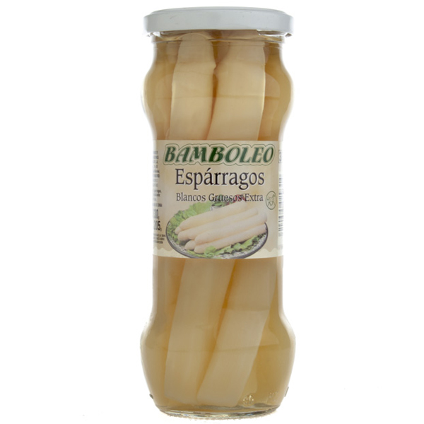 ESPARRAGO BLANCO GRUESO, 205GR BAMBOLEO