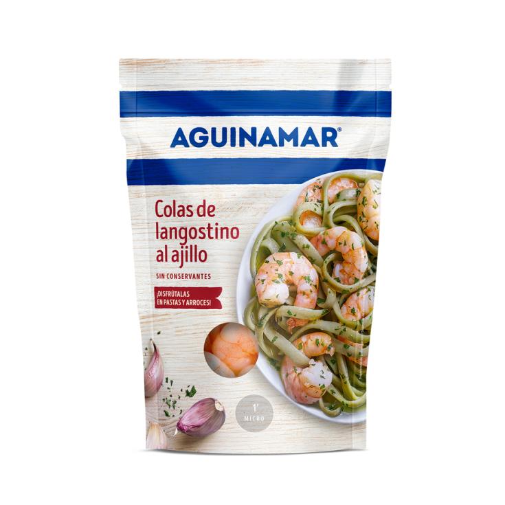 COLAS DE LANGOSTINO AL AJILO, 105G AGUINAMAR