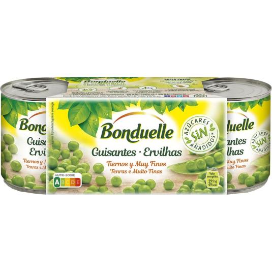 GUISANTES AL NATURAL, 3X50GR BONDUELLE