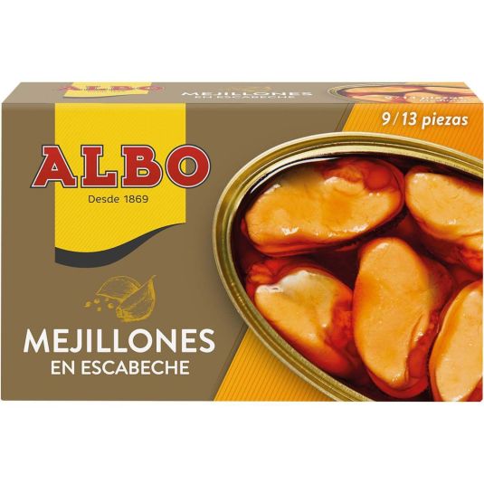 MEJILLONES EN ESCABECHE 10-14, 115G ALBO