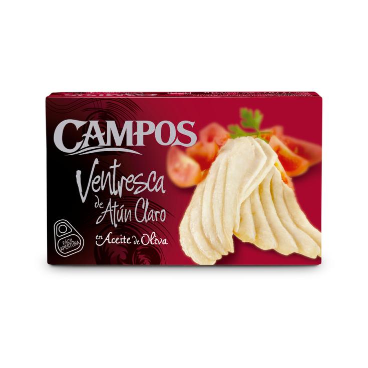 VENTRESCA DE ATUN CLARO EN ACEITE OLIVA, 80G CAMPOS