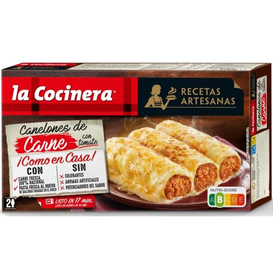 CANELONES DE CARNE , 500G LA COCINERA