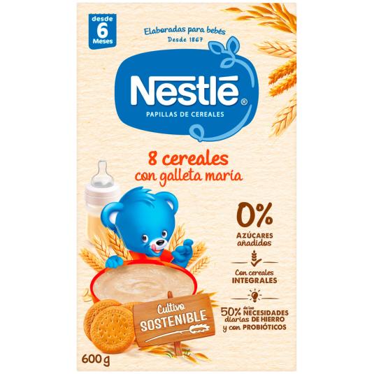 PAPILLA 8 CEREALES CON GALLETA, 475GR NESTLE