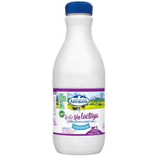 LECHE SEMIDESNATADA SIN LACTOSA , 1.5L ASTURIANA