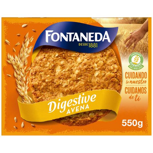 GALLETAS DIGESTIVE AVENA, 550G FONTANEDA