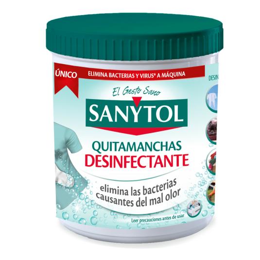 QUITAMANCHAS DESINFECTANTE POLVO, 450GR SANYTOL