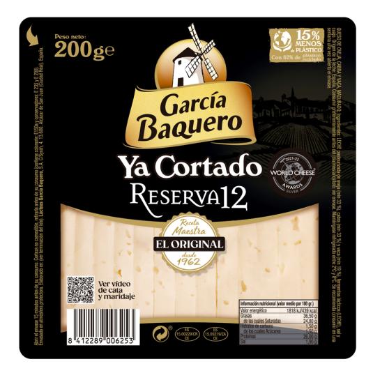 QUESO YA CORTADO GRAN RESERVA CUÑA,200G GARCIA BAQUERO