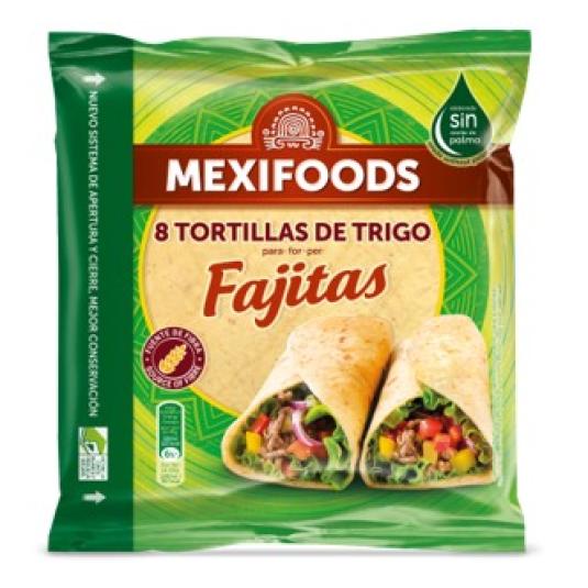 TORTILLAS DE TRIGO PARA FAJITAS, 320G MEXIFOODS