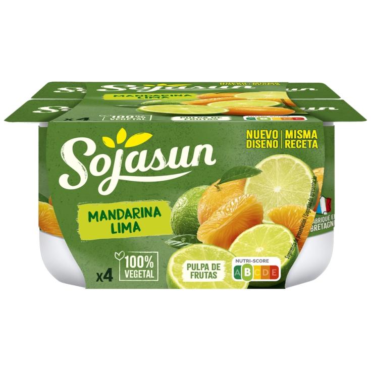SOJA CON MANDARINA Y LIMA, 4X100G SOJASUN