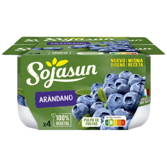 ESPECIALIDAD VEGETAL DE SOJA Y ARANDANOS, 4X100G SOJASUN