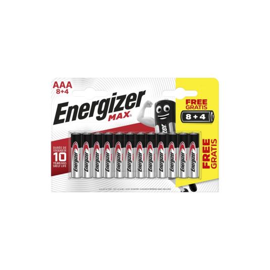 PILA AAA MAX ALCALINA LR03 8+4UD ENERGIZER