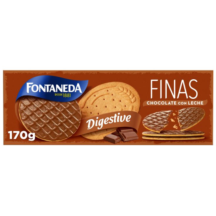 GALLETAS DIGEST.FINAS CHOCO LECHE, 170GR CUETARA