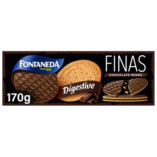 GALLETAS DIGEST.FINAS CHOCO NEGRO,170GR CUETARA