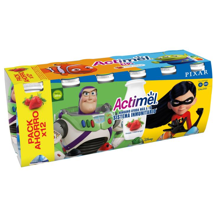 YOGUR ACTIMEL FRESA ACTIKIDS, X12 DANONE