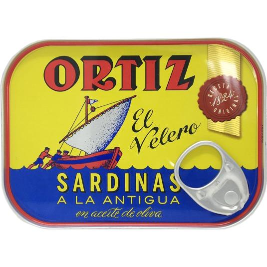 SARDINA EN ACEITE DE OLIVA, 100GR CONSERVAS ORTIZ