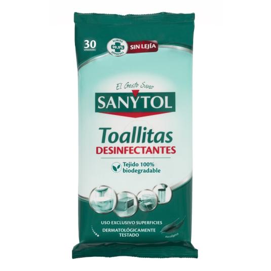 LIMPIADOR EN TOALLITAS DESINFECTANTES,30 SANYTOL