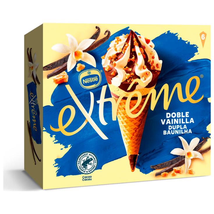 CONO EXTREME DOBLE VAINILLA, 6X120ML HELADOS NESTLE