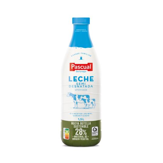 LECHE SEMIDESNATADA, 1,5L PASCUAL