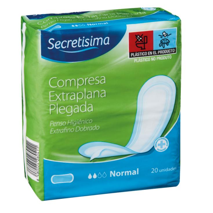 COMPRESA EXTRAPLANA, PLEGADA, 20UD SECRETISIMA