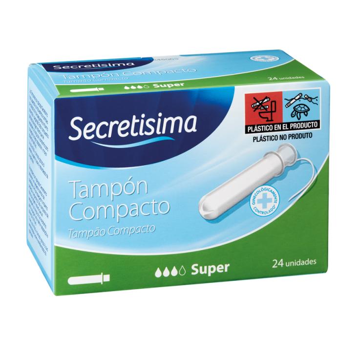 TAMPON COMPACTO CON APLICADOR SUPER, 24 UD SECRETISIMA