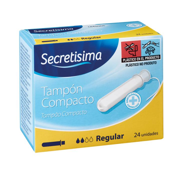 TAMPON COMPACTO CON APLICADOR REGULAR, 24UD SECRETISIMA