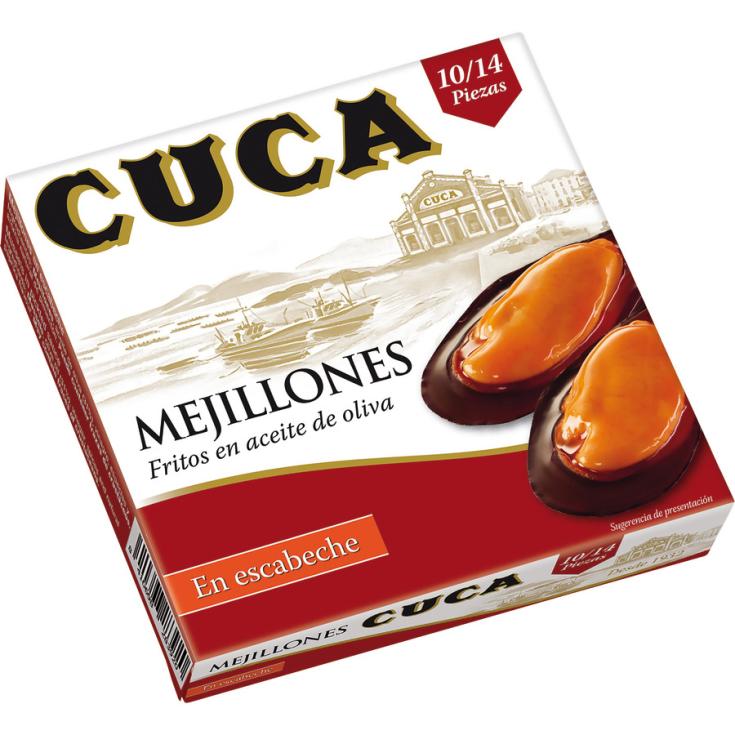 MEJILLONES EN ESCABECHE 10/14, 65GR CUCA