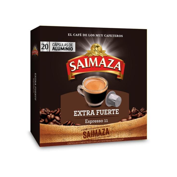 CAPSULAS DE CAFÉ EXTRA FUERTE, 20 UNID SAIMAZA