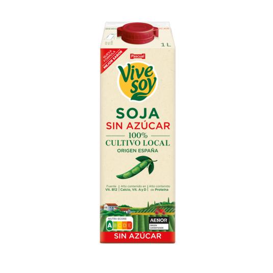 BEBIDA DE SOJA SIN AZUCAR, 1L VIVESOY