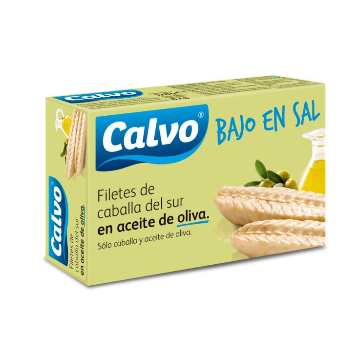 FILETES DE CABALLA ACEITE OLIVA BAJA SAL, 82G CALVO