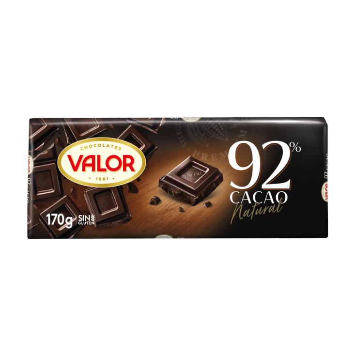 CHOCOLATE NEGRO 92% CACAO, 170GR VALOR