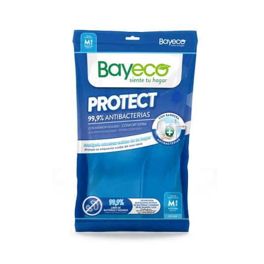 GUANTE ANTIBACTERIAS TALLA MEDIANA, 1PAR BAYECO