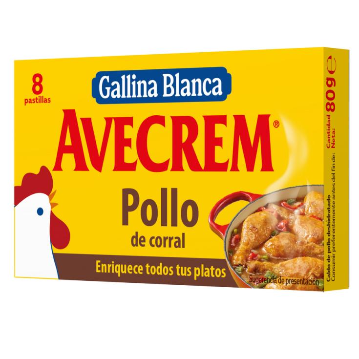 CALDO DE POLLO, 8 PASTILLAS AVECREM