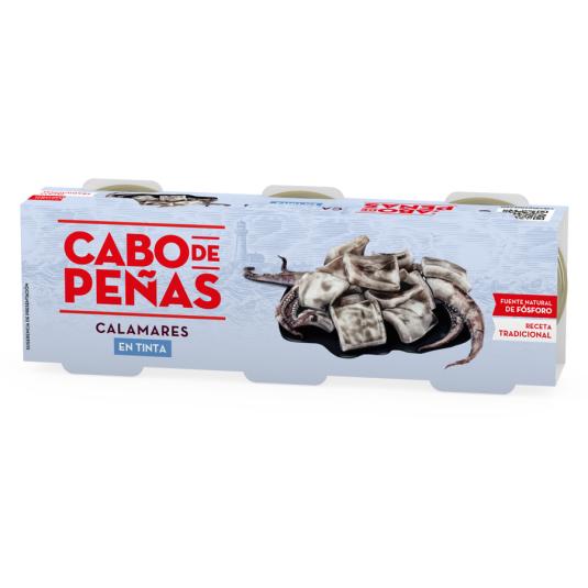 CALAMARES EN SU TINTA, 3X59GR CABO DE PEÑAS