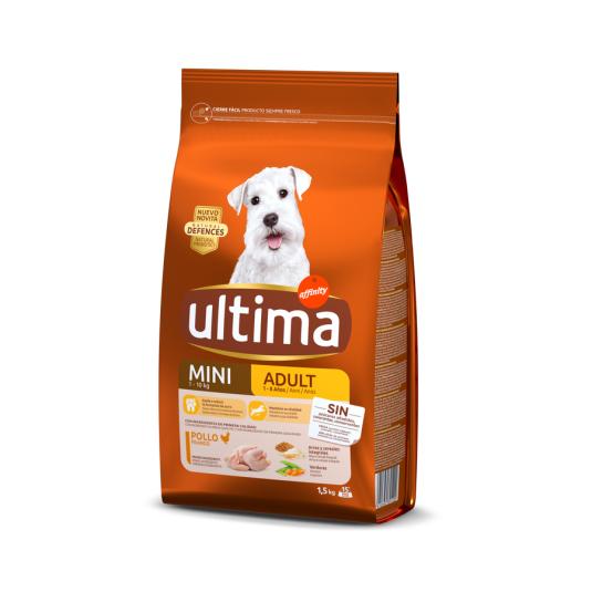 PIENSO PERRO ADULTO MINI POLLO, 1.5KG ULTIMA