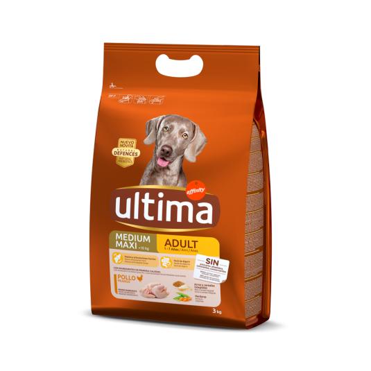 PIENSO PERRO ADULTO MEDIUM/MAX POLLO 3KG ULTIMA