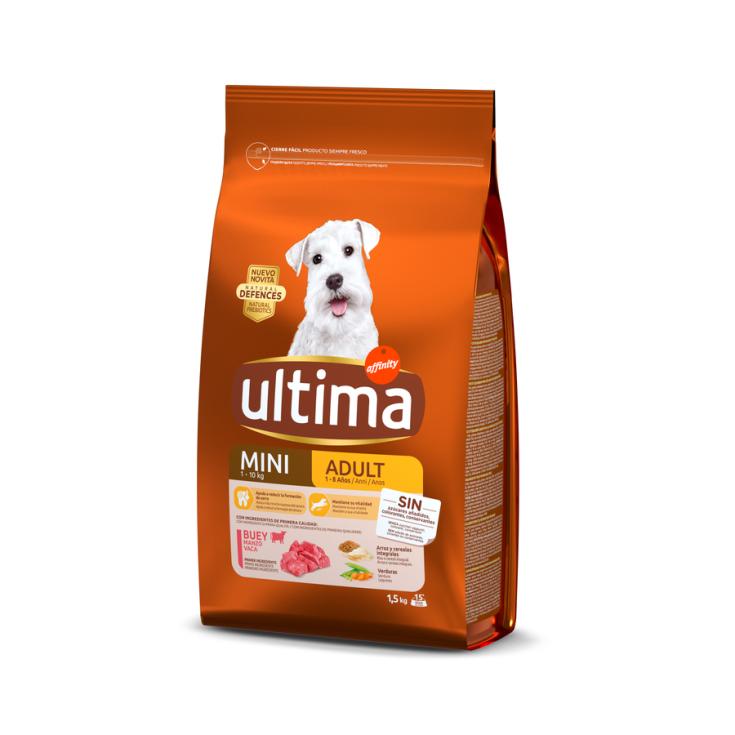 PIENSO PERRO ADULTO MINI BUEY 1.5KG ULTIMA