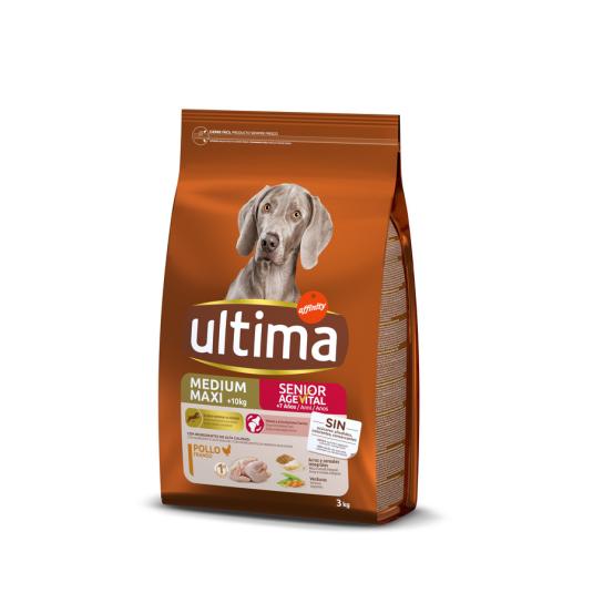 PIENSO PERRO SENIOR MED/MAX POLLO,3KG ULTIMA