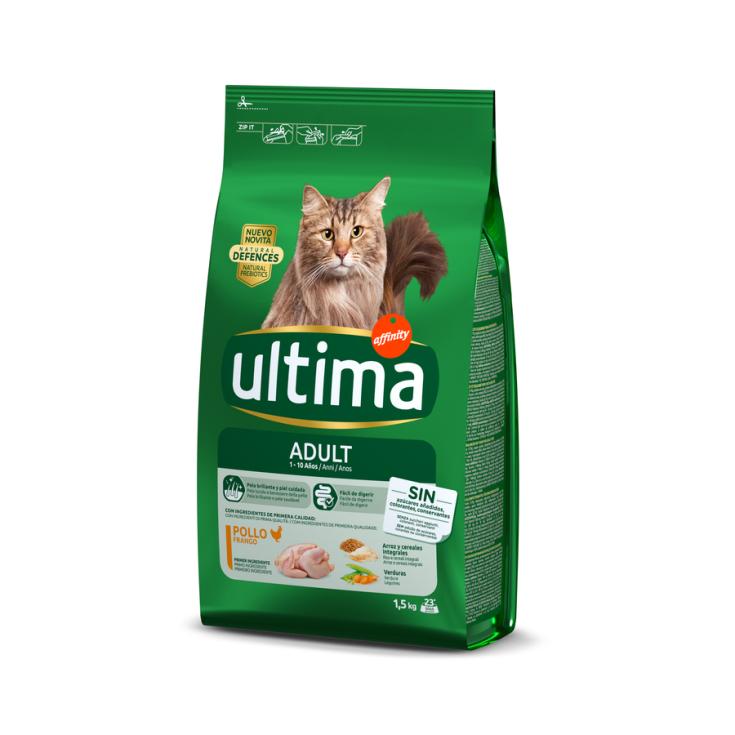 PIENSO GATO ADULTO POLLO, 1.5KG ULTIMA