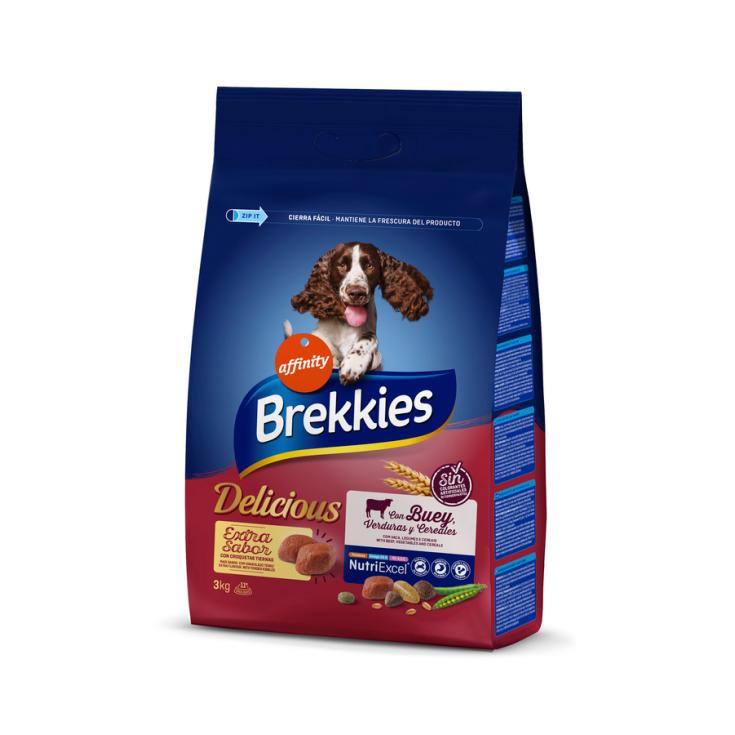 PIENSO PERRO ADULTO BUEY, 3KG BREKKIES