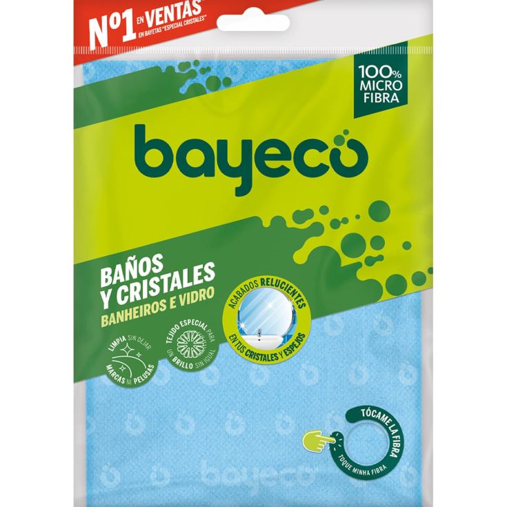 BAYETA MULTIUSOS MICROFIBRA BAÑOS Y CRISALES,1 UD BAYECO