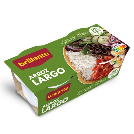 ARROZ LARGO COCIDO, 2X125GR BRILLANTE