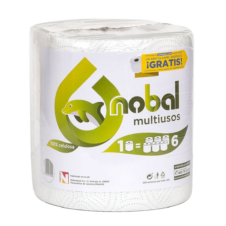 PAPEL DE COCINA BOBINA 1=6 ROLLOS NOBAL