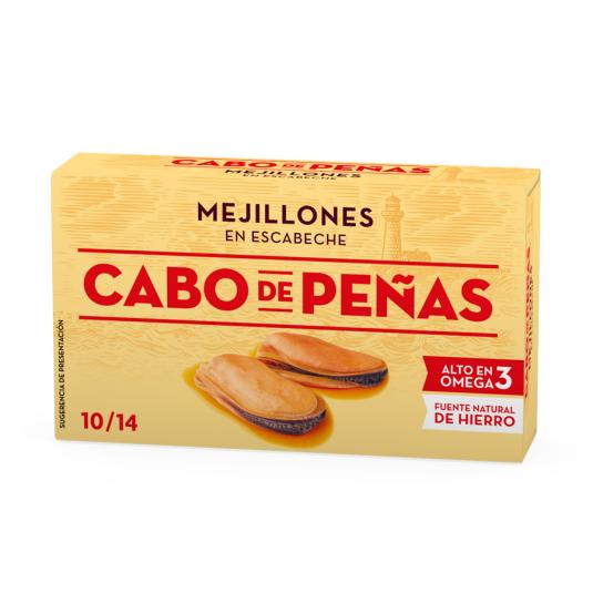 MEJILLONES EN ESCABECHE PEQUEÑO, 62G CABO DE PEÑAS