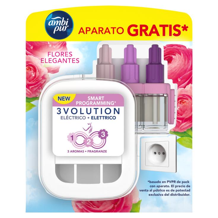 AMBIENTADOR 3VOLUTION FLORES ELEGAN,21M +AP GRATIS AMBIPUR