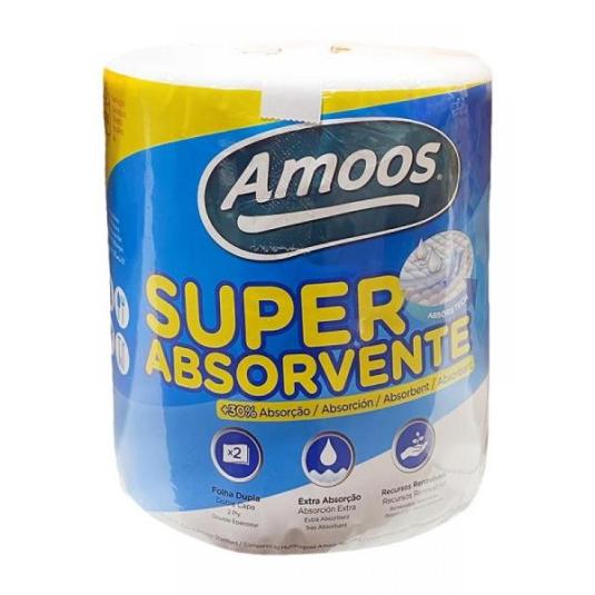 PAPEL DE COCINA SUPER ABSORBENTE 2 CAPAS, 1 ROLLOS AMOOS