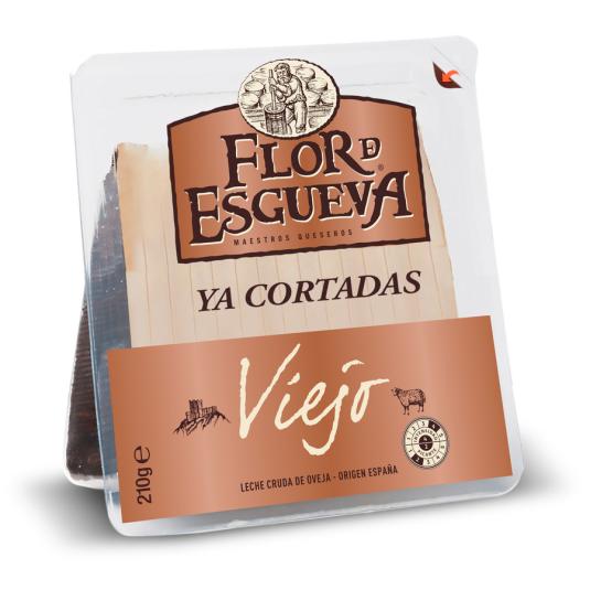 QUESO YA CORTADAS VIEJO , 210G FLOR DE ESGUEVA 