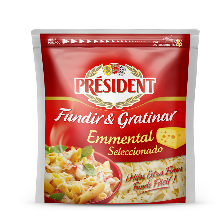 QUESO ENMENTAL RALLADO , 150G PRESIDENT