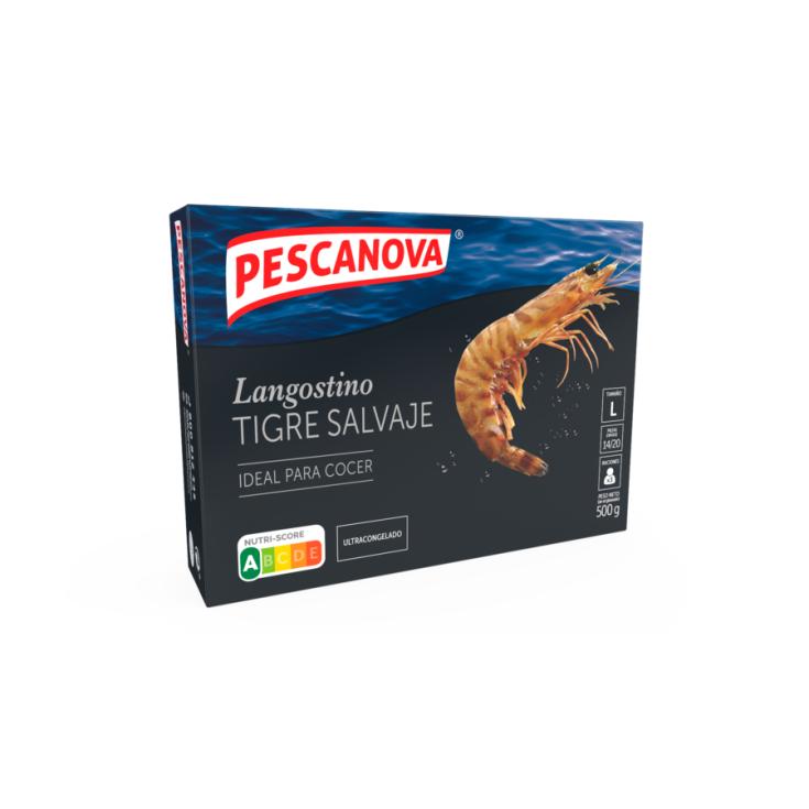 LANGOSTINO TIGRE CRUDO PELADO 15/20, 500G PESCANOVA